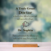 Personalized A Truly Great Doctor Appreciation  Acryl Bord (Neutraal)