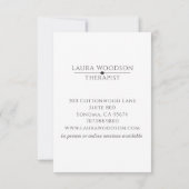 Personalized Abstract Blue Watercolor Notitiekaartje (Achterkant)