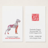 Personalized Abstract Great Dane Visitekaartje (Voorkant /achterkant)