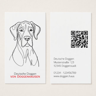 Personalized Abstract Great Dane Visitekaartje