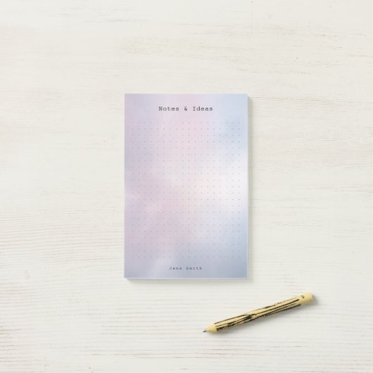 Personalized abstract pastel aesthetic dot Grid  Post-it® Notes (Op bureau)