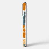 Personalized Abstract Retro Floral Monogram Case-Mate iPhone Case (Achterkant / Links)