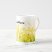 Personalized Abstract Spring Meadow Porselein Kop (Voorkant rechts)