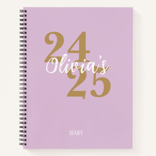 Personalized Academic Diary 2024-2025  Notitieboek (Voorkant)