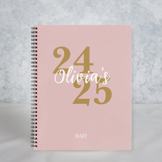 Personalized Academic Diary 2024-2025 Notitieboek