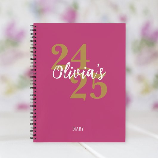 Personalized Academic Diary 2024-2025 Notitieboek