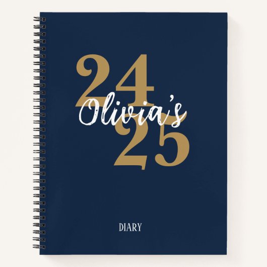 Personalized Academic Diary 2024-2025  Notitieboek (Voorkant)