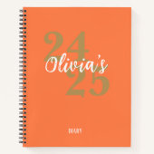 Personalized Academic Diary 2024-2025 Notitieboek (Voorkant)