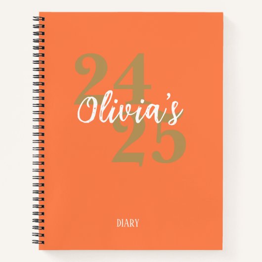 Personalized Academic Diary 2024-2025 Notitieboek (Voorkant)