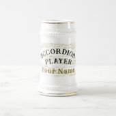 Personalized Accordion player beer stein mug Bierpul (Center)