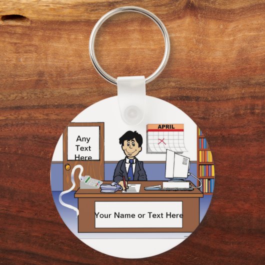 Personalized Accountant, boekhouder - Mannelijke C Sleutelhanger (Voorkant)