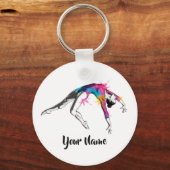Personalized Acrobatic Art Gift - Keychain (Voorkant)
