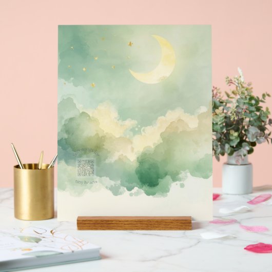 Personalized Acrylic Nursery Sign | Moon & Stars Acryl Bord (Huwelijk)