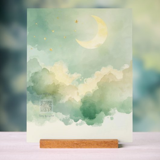 Personalized Acrylic Nursery Sign | Moon & Stars Acryl Bord (Neutraal)