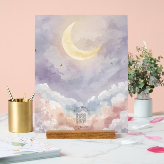 Personalized Acrylic Nursery Sign | Pastel Moon Acryl Bord (Huwelijk)