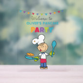 Personalized Acrylic Sign for Kids Pancake Party Acryl Bord (Neutraal)