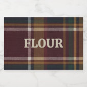 Personalized Adhesive Jar Label - Brown and Plum  Voedselcontainer Etiket (Enkel label)
