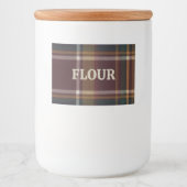 Personalized Adhesive Jar Label - Brown and Plum  Voedselcontainer Etiket (Voorkant)