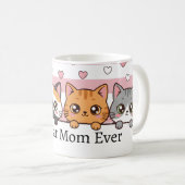 Personalized Adorable Cartoon Cat Coffee Cup Koffiemok (Voorkant rechts)