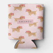 Personalized Adorable Dachshund Dog Blikjeskoeler (Voorkant)