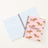 Personalized Adorable Dachshund Dog Notitieboek (Binnen)
