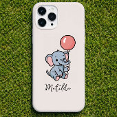 Personalized Adorable Elephant with Balloon Phone iPhone Hoesje