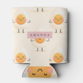Personalized Adorable Kawaii Smiling Egg Blikjeskoeler (Achterkant)