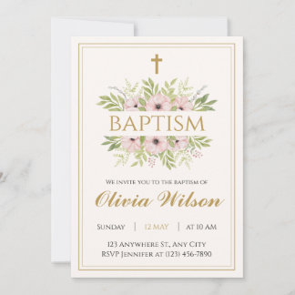 Personalized Adult Baptism Invitation Kaart