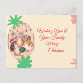 Personalized Aesthetic Cat Funny Feestdagenkaart (Voorkant)