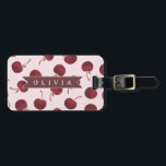 Personalized Aesthetic Cherry Pattern Name Gift Bagagelabel<br><div class="desc">This collection of adorable cherry patterns is one of those small, everyday pleasures that just make people smile. This design is whimsical, cozy, and effortlessly fashionable with its soft pink backdrop, strewn cherries, and personalized name accents. It's the kind of pattern that makes a desk, a purse, or a comfortable...</div>