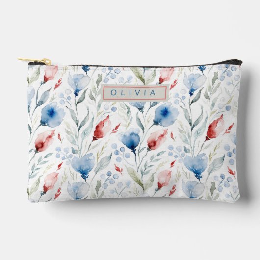 Personalized Aesthetic Patriotic Wildflowers Etui (Voorkant)