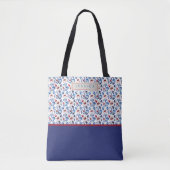 Personalized Aesthetic Patriotic Wildflowers Tote Bag (Voorkant)
