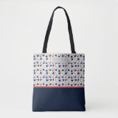 Personalized Aesthetic Patriotic Wildflowers Tote Bag (Voorkant)