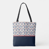Personalized Aesthetic Patriotic Wildflowers Tote Bag (Achterkant)