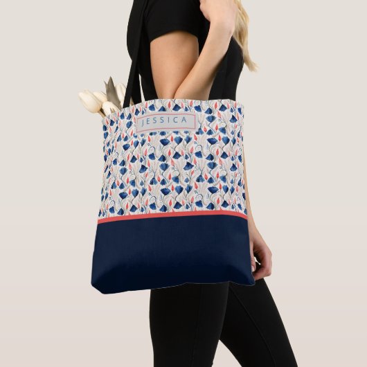 Personalized Aesthetic Patriotic Wildflowers Tote Bag (Dichtbij)