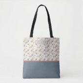 Personalized Aesthetic Patriotic Wildflowers Tote Bag (Voorkant)