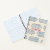 Personalized Aesthetically Cute Guinea Pigs Patter Notitieboek (Binnen)