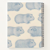 Personalized Aesthetically Cute Guinea Pigs Patter Notitieboek (Achterkant)