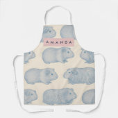 Personalized Aesthetically Cute Guinea Pigs Patter Schort (Voorkant)