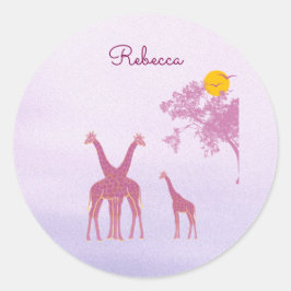 Personalized African Safari Ronde Sticker