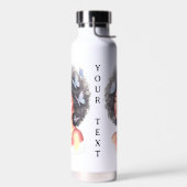 Personalized Afro Beauty Portrait  Water Bottle Waterfles (Links)