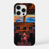 personalized Airplane Cockpit Dashboard  sunset  iPhone Hoesje (Achterkant)