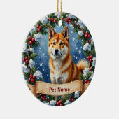 Personalized Akita Christmas Keramisch Ornament (Rechts)