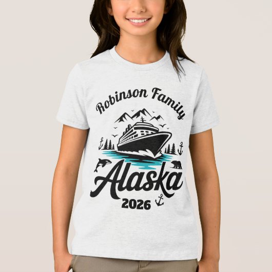 Personalized Alaska Cruise Tri-Blend Shirt (Voorkant)