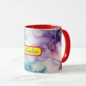 Personalized Alcohol Ink Style Mug with Name, gift Mok (Voorkant rechts)