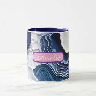 Personalized Alcohol Ink Style Mug with Name, gift Mok