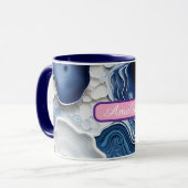 Personalized Alcohol Ink Style Mug with Name, gift Mok (Voorkant links)