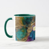 Personalized Alcohol Ink Style Mug with Name, gift Mok (Links)