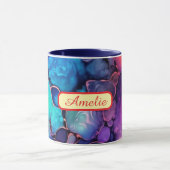 Personalized Alcohol Ink Style Mug with Name, gift Mok (Midden)