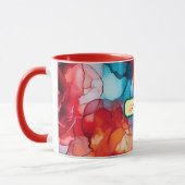 Personalized Alcohol Ink Style Mug with Name, gift Mok (Links)